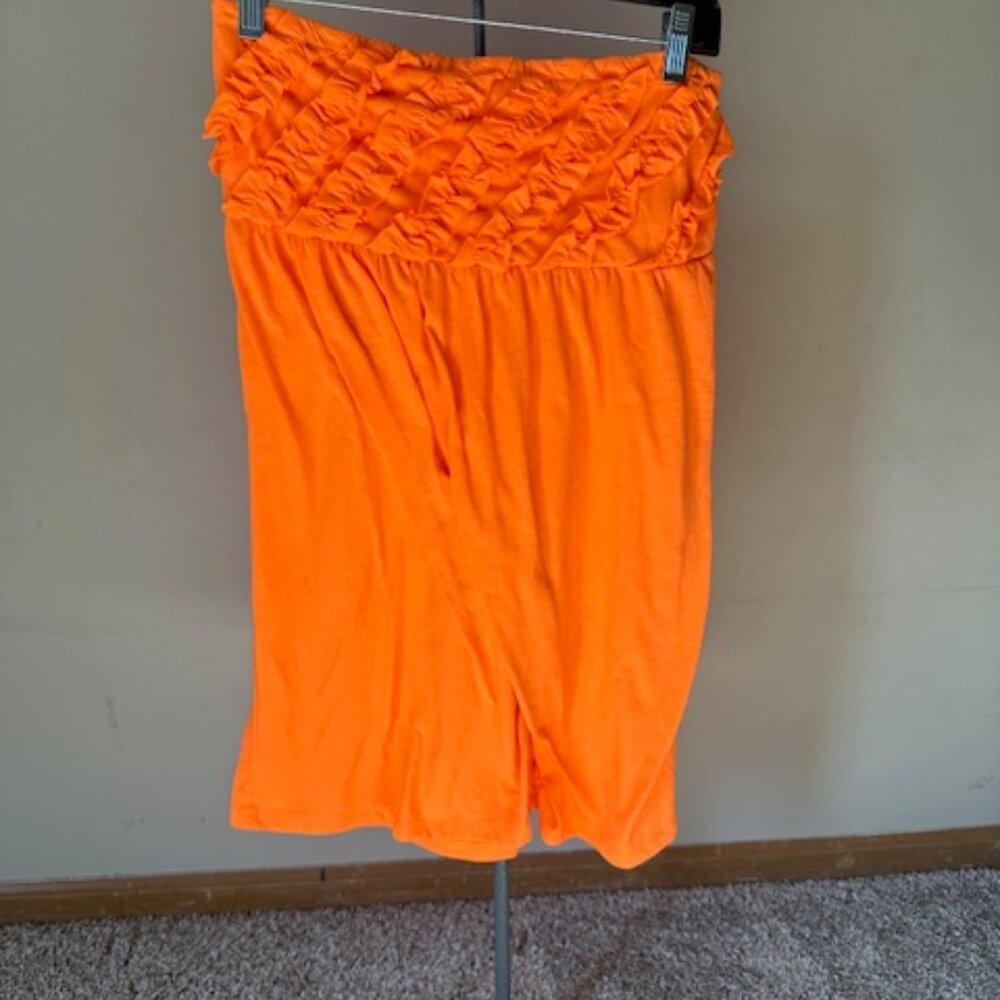 OP Cheetah Orange Ruffle Mini Dress / Cover up  8489